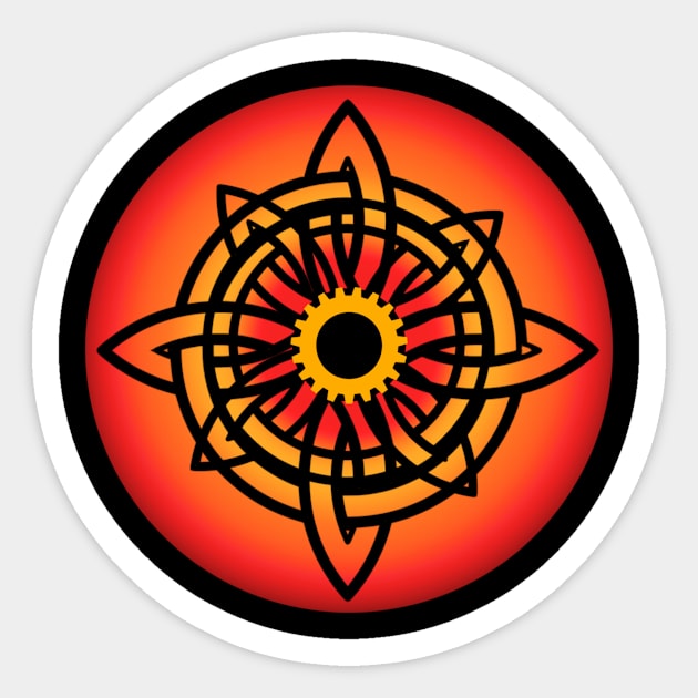 Celtic Orange Flower Sticker by Celtic Morrigan